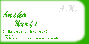 aniko marfi business card